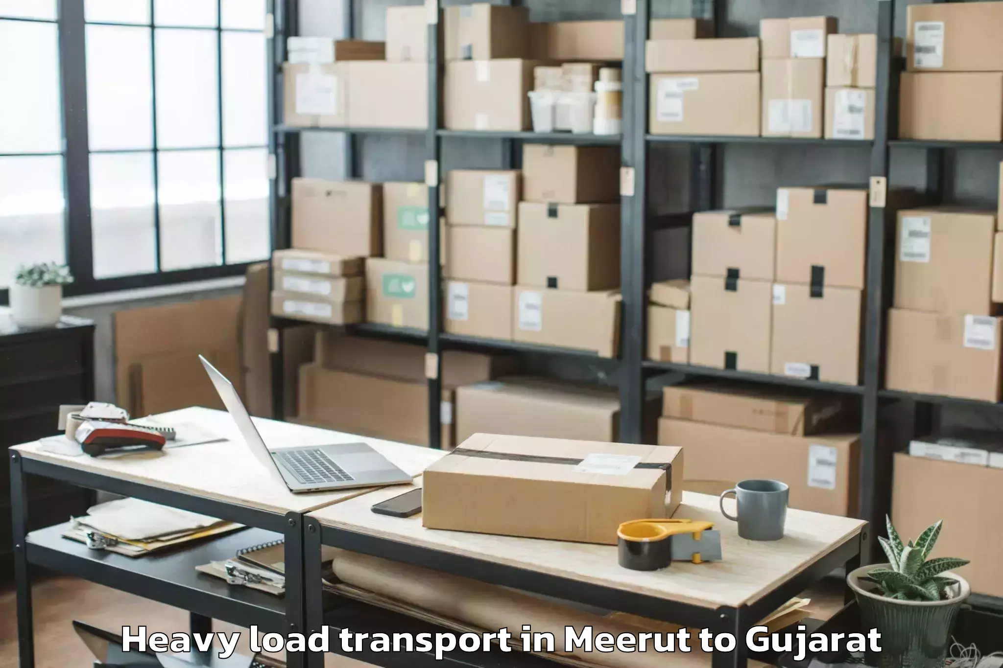 Easy Meerut to Ranavav Heavy Load Transport Booking